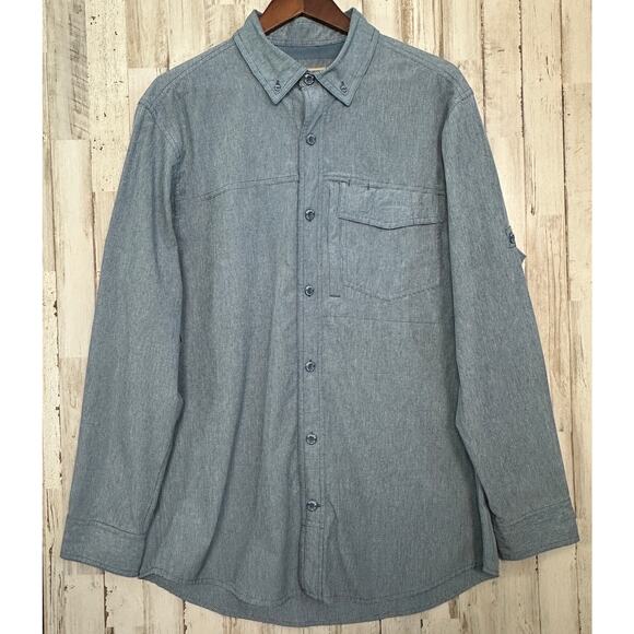 Duluth Sol Survivor Outdoor Shirt Medium Relaxed Fit Outdoor UV Block Fish Hike - Picture 1 of 11